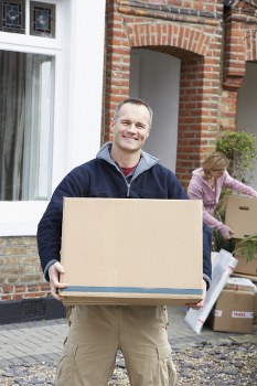 Removal van and moving boxes for a Woodford Green home move