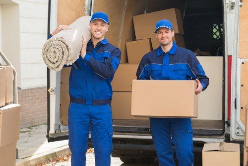 Professional man with van service focused on health and safety