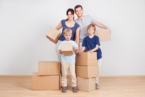 Packed household items ready for removals in Woodford Green