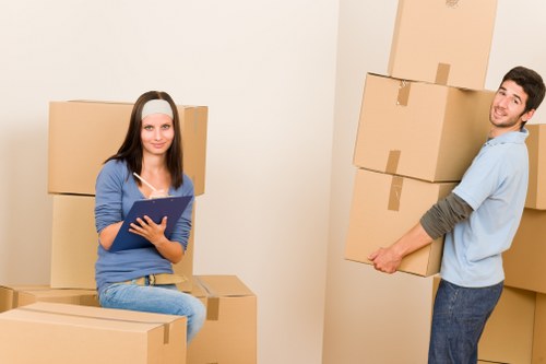 Preparation checklist and packed boxes for a Woodford Green move